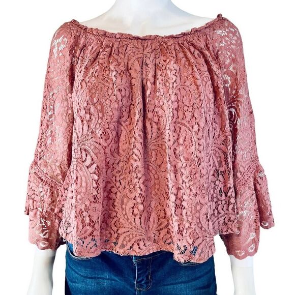 Hint of Mint Lace 3/4 Sleeve Blouse - Picture 10 of 10